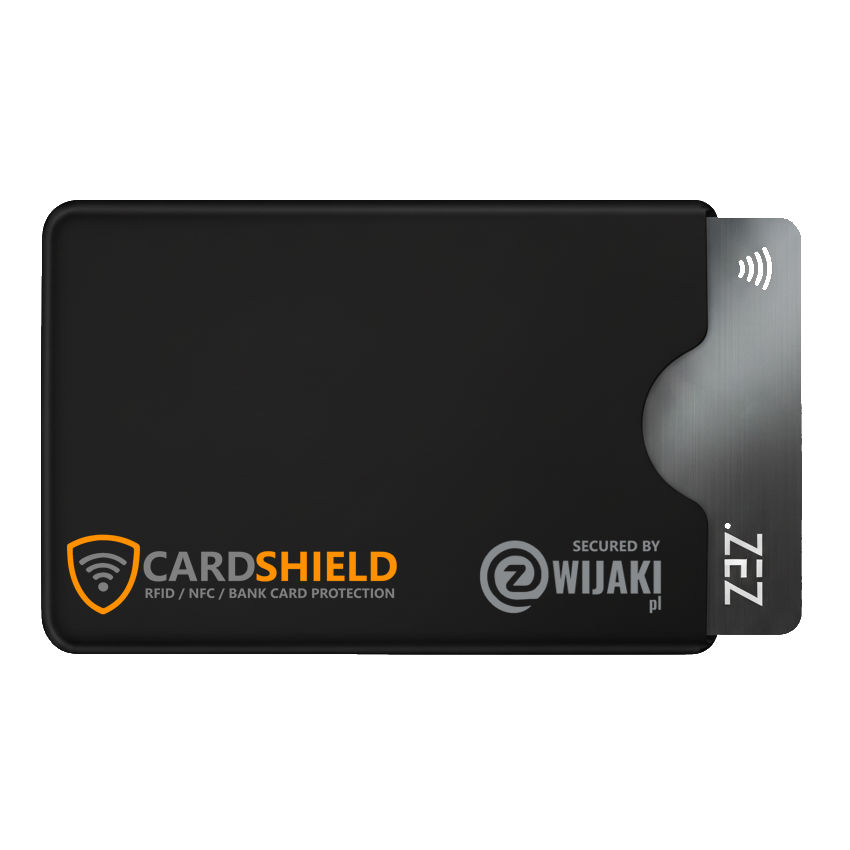 Sztywne etui RFID CardShield – plastikowe etui na kartę – czarne / białe (NK011) - obrazek 5