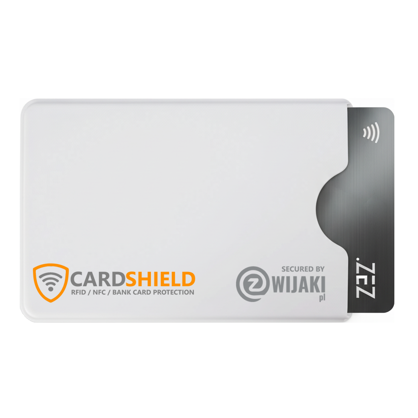 Sztywne etui RFID CardShield – plastikowe etui na kartę – czarne / białe (NK011) - obrazek 3