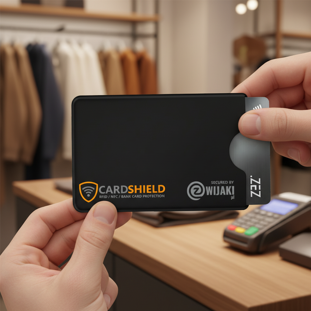 Sztywne etui RFID CardShield – plastikowe etui na kartę – czarne / białe (NK011) - obrazek 6