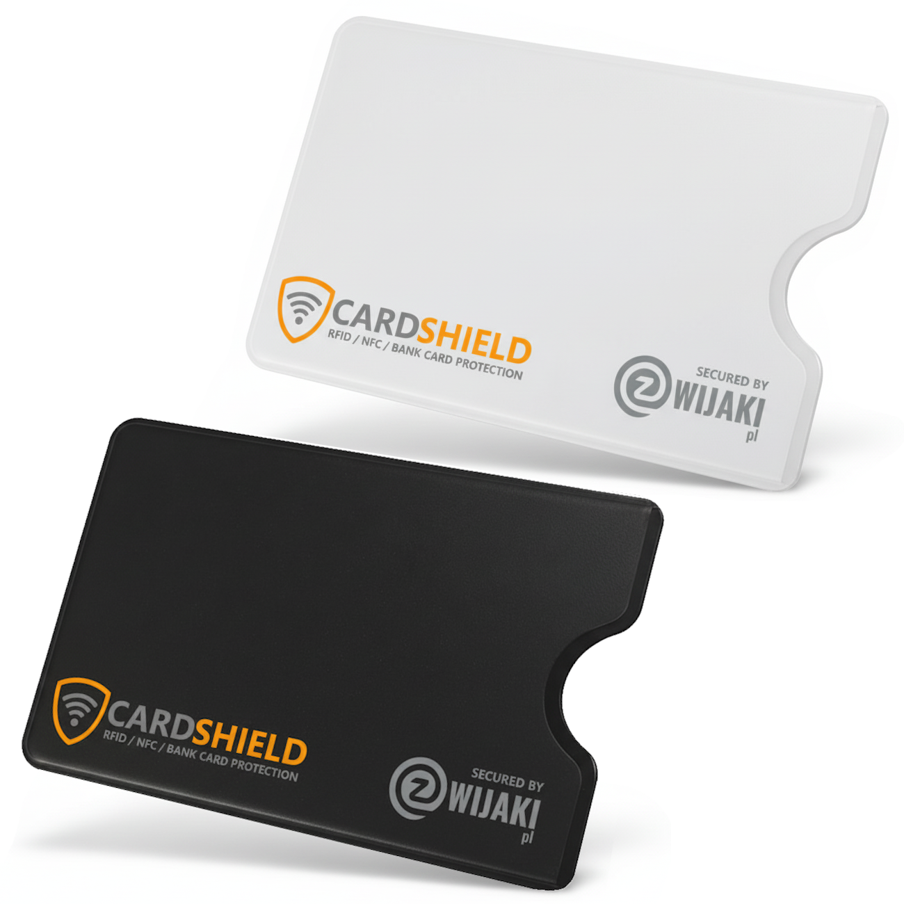 Sztywne etui RFID CardShield – plastikowe etui na kartę – czarne / białe (NK011)