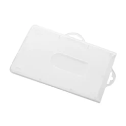 Holder na kartę ID (poziom/pion) – etui do identyfikatora RFID – transparentny (NK230)