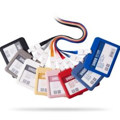 Holder poziomy na 1–2 karty z paskiem – etui RFID UHOO 6633 – różne kolory (NK233)