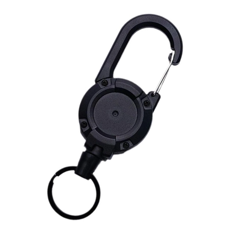 Retraktor "HOOK" w wytrzymałej obudowie z dużym karabińczykiem i metalową linką (NK224)