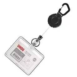 Zestaw holder poziomy RFID UHOO 6023 + retraktor HEAVY DUTY z karabińczykiem (NK254)