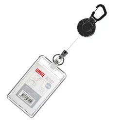 Zestaw holder pionowy RFID UHOO 6024 + retraktor HEAVY DUTY z karabińczykiem (NK255)