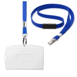 Smycz BHP breakaway + holder (zestaw) na kartę RFID / identyfikator ID-1 ZWIJAKI (NK261)