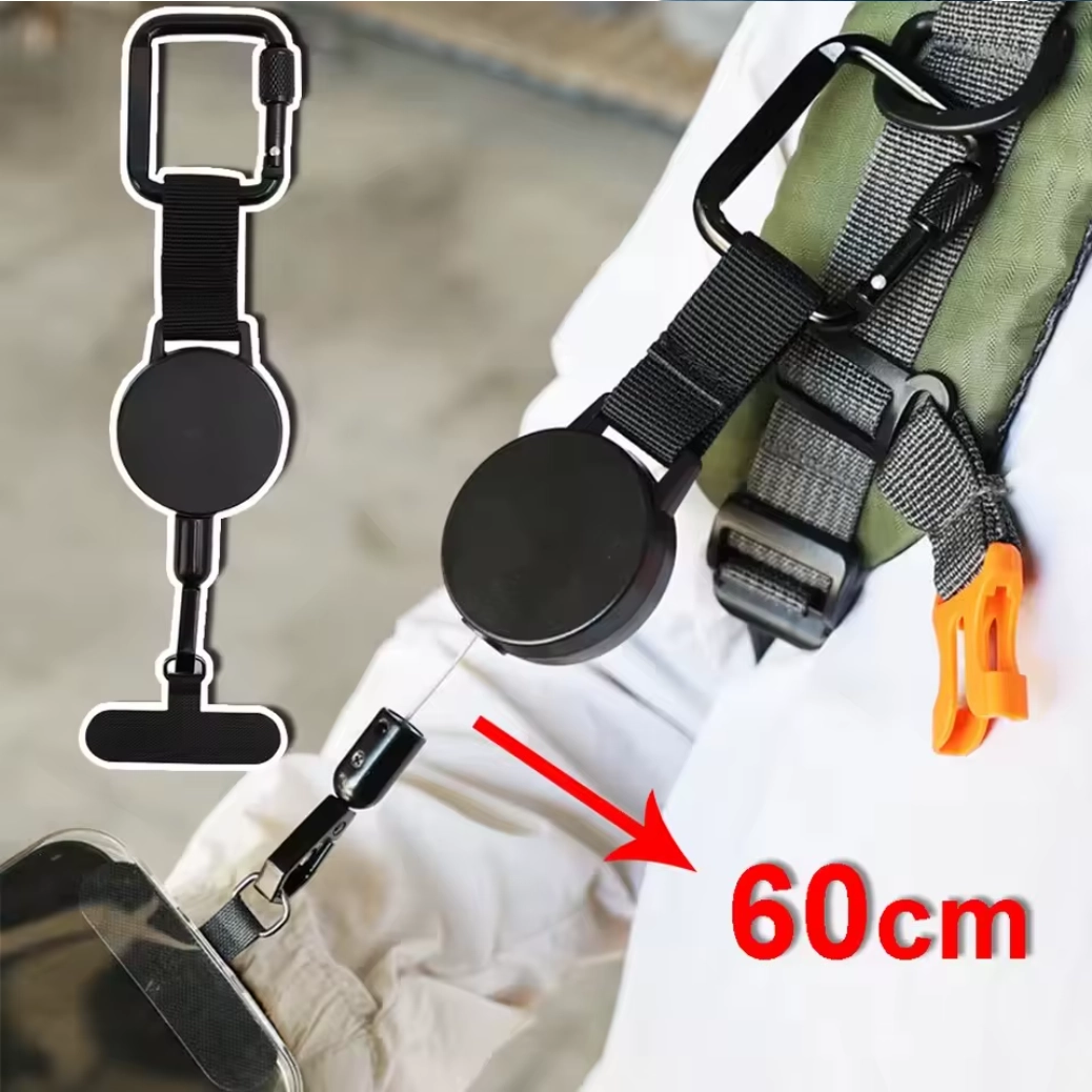 Smycz do telefonu antykradzieżowa HEAVY DUTY z metalową linką i karabińczykiem (NK275) - obrazek 5