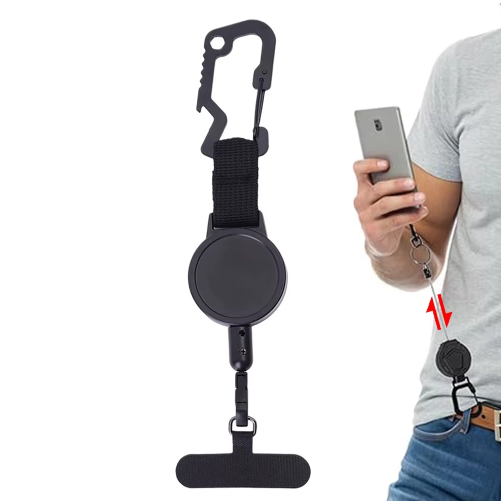 Zabezpieczenie do telefonu antykradzieżowe HEAVY DUTY z metalową linką i karabińczykiem (NK276) - obrazek 2